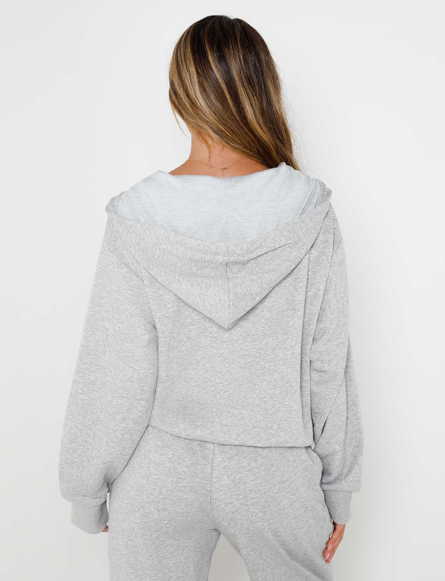 ALISH HOODIE - GREY : GREY MARLE