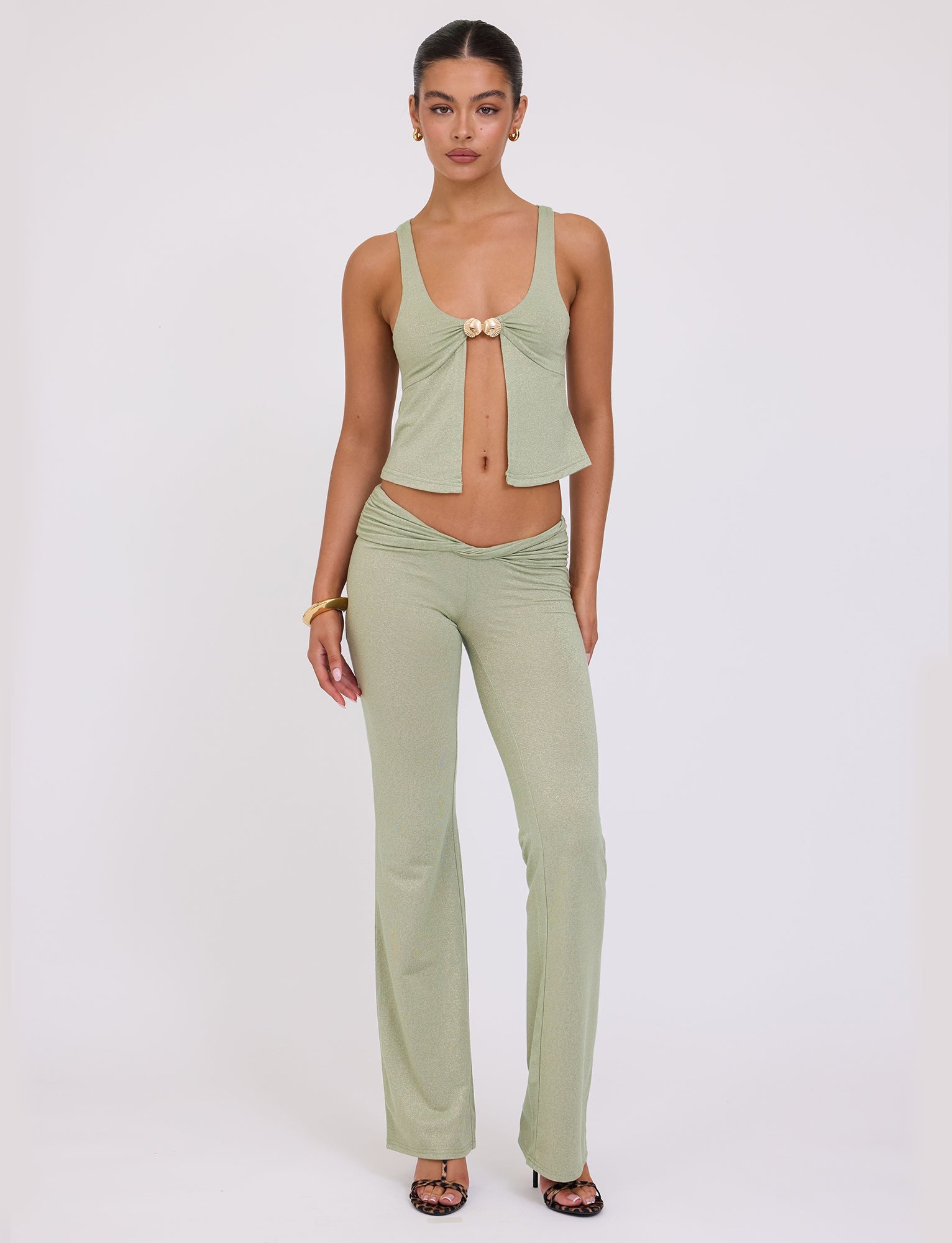 AMETHYST TOP - GREEN : GREEN SPARKLE