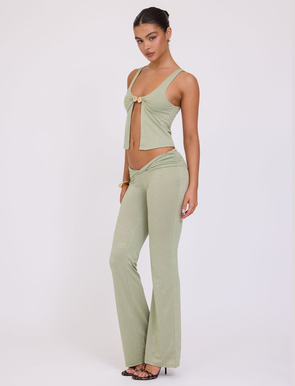 AMETHYST TOP - GREEN : GREEN SPARKLE
