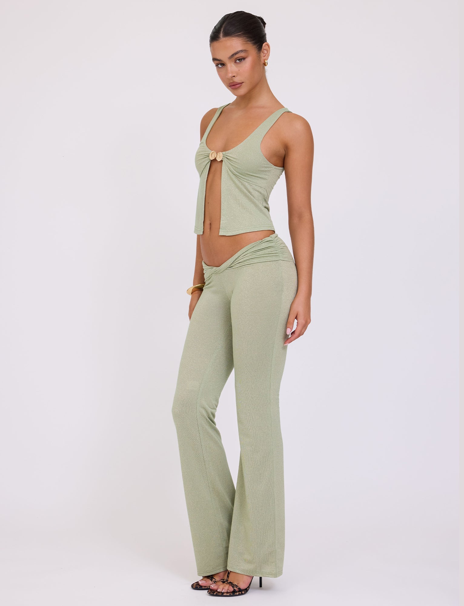 AMETHYST TOP - GREEN : GREEN SPARKLE