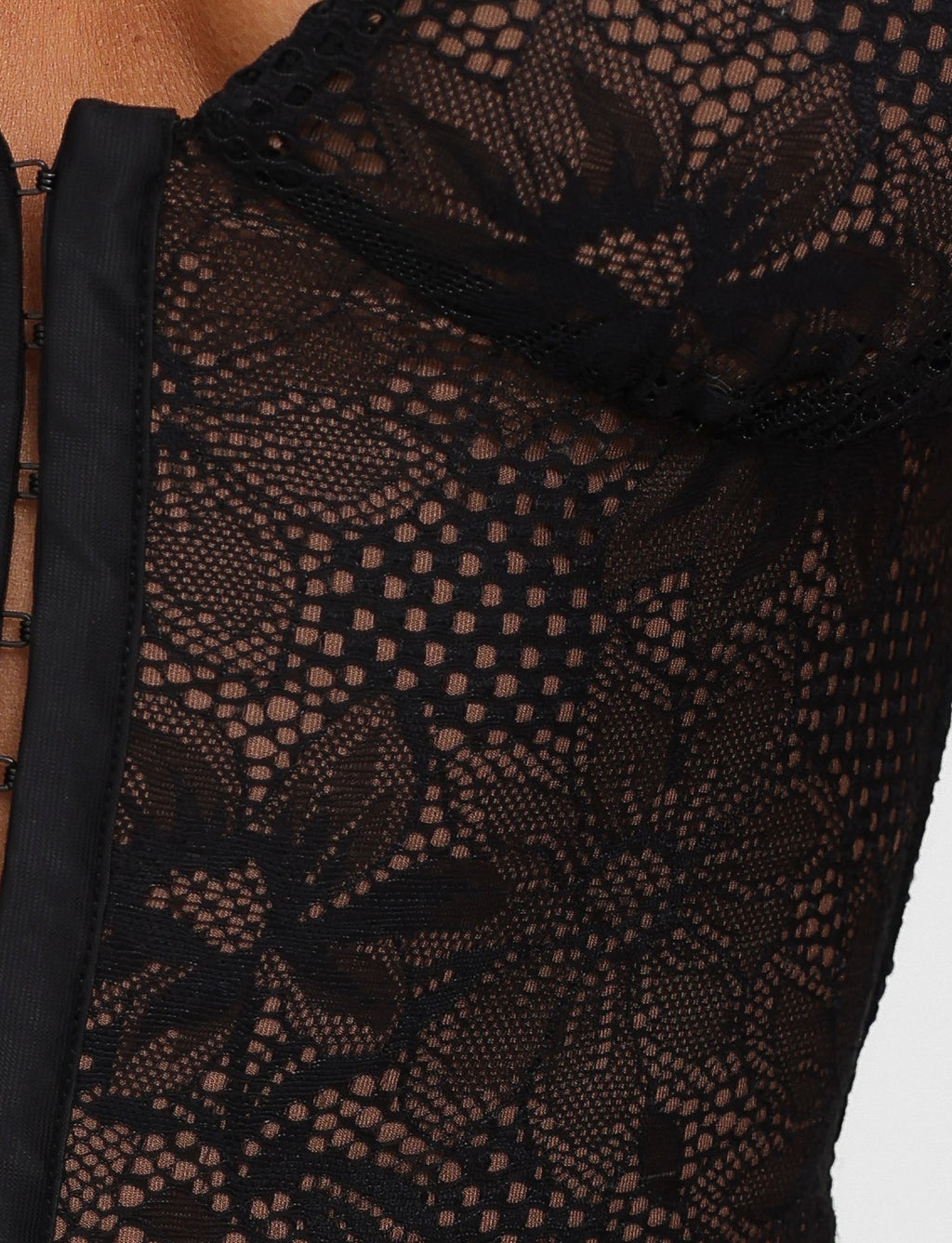 ALDINA TOP - BLACK : LACE
