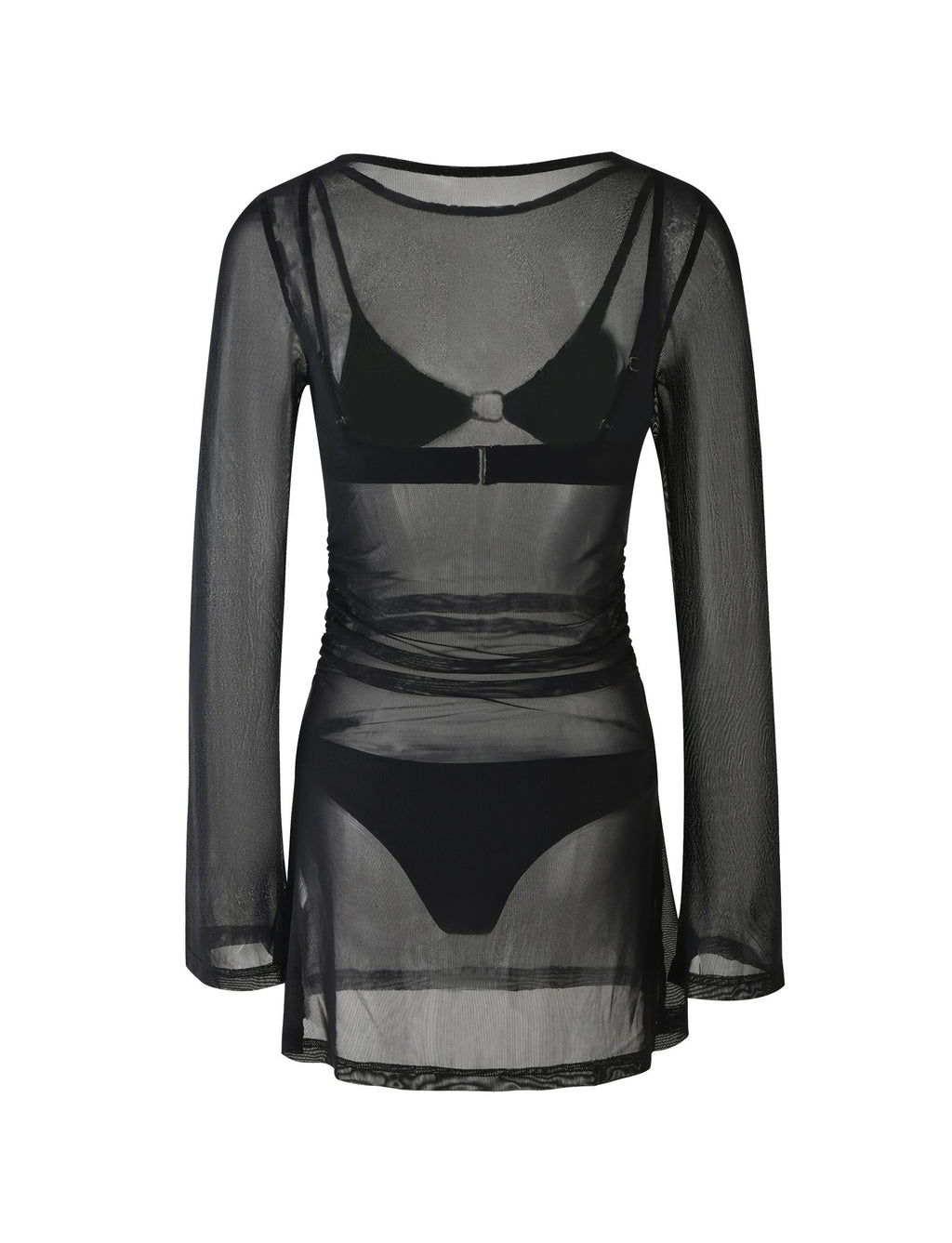ALAYNA THREE PIECE MINI DRESS - BLACK