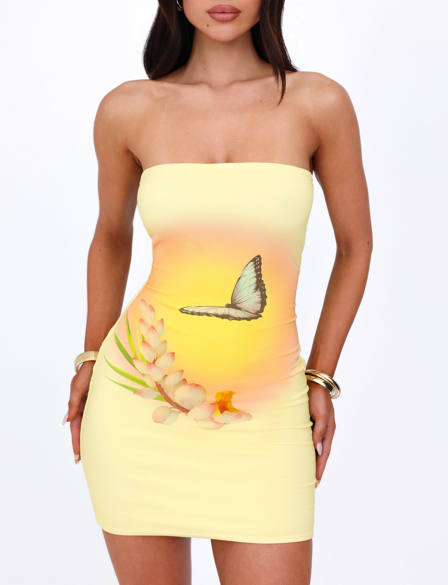 AMBROSE DRESS - YELLOW : BUTTER