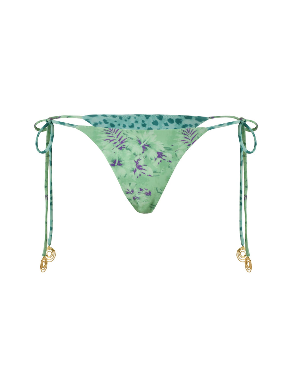 AUTUMN BIKINI BOTTOM - GREEN : FLORAL : ANIMAL