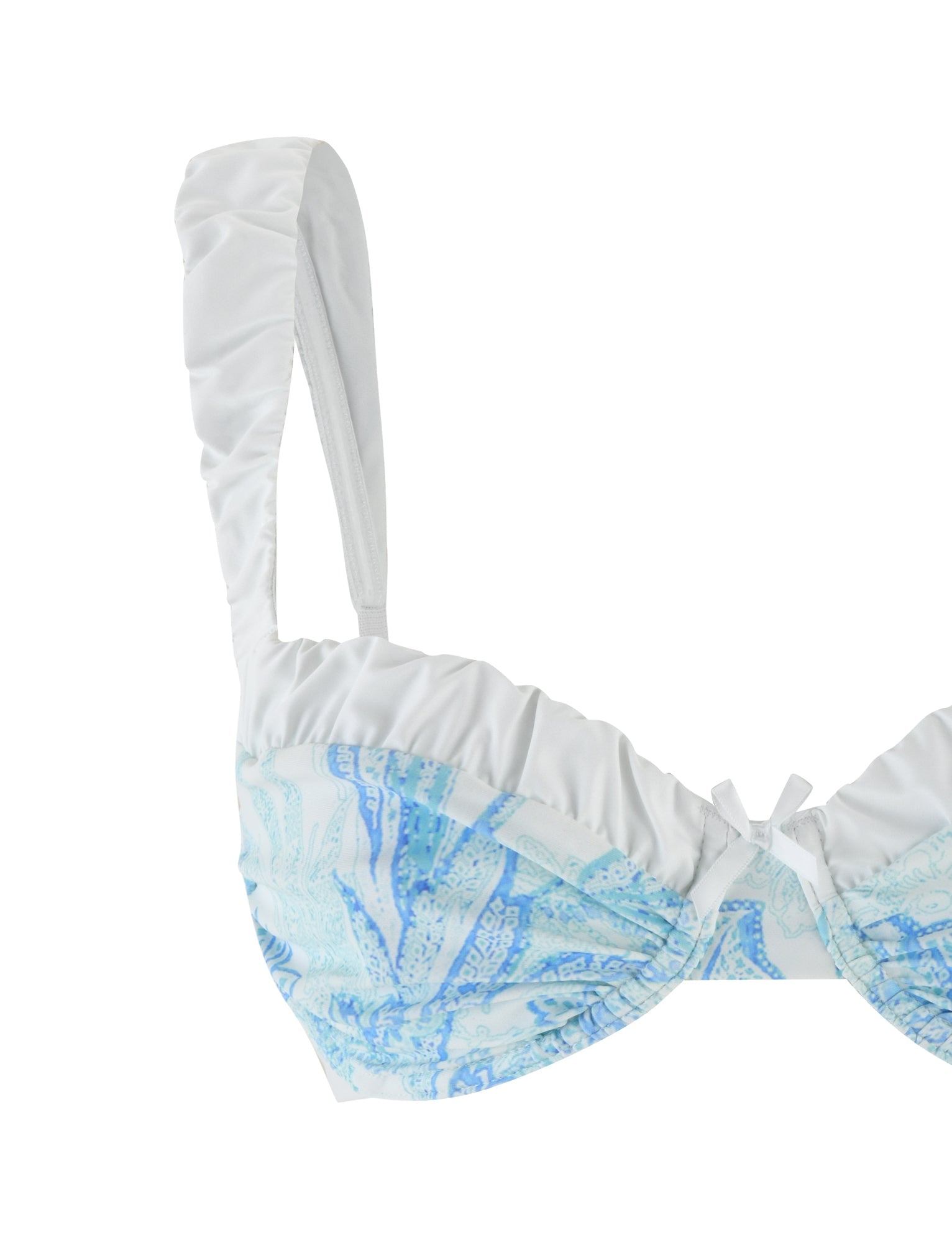 AMARAN BIKINI TOP - BLUE : FLORAL TAPESTRY