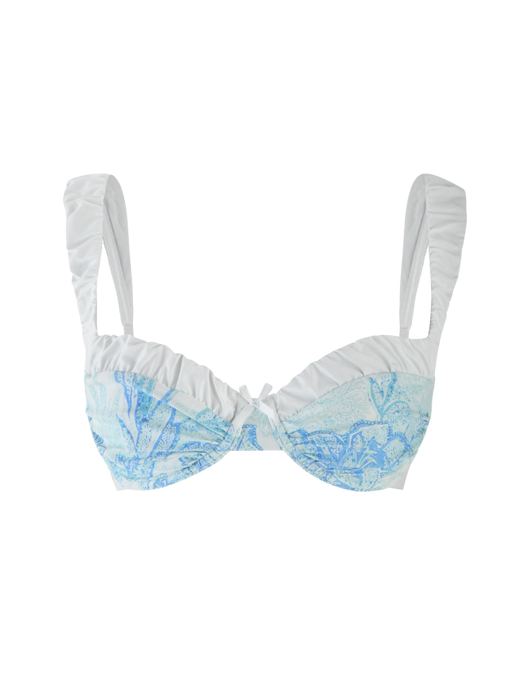 AMARAN BIKINI TOP - BLUE : FLORAL TAPESTRY