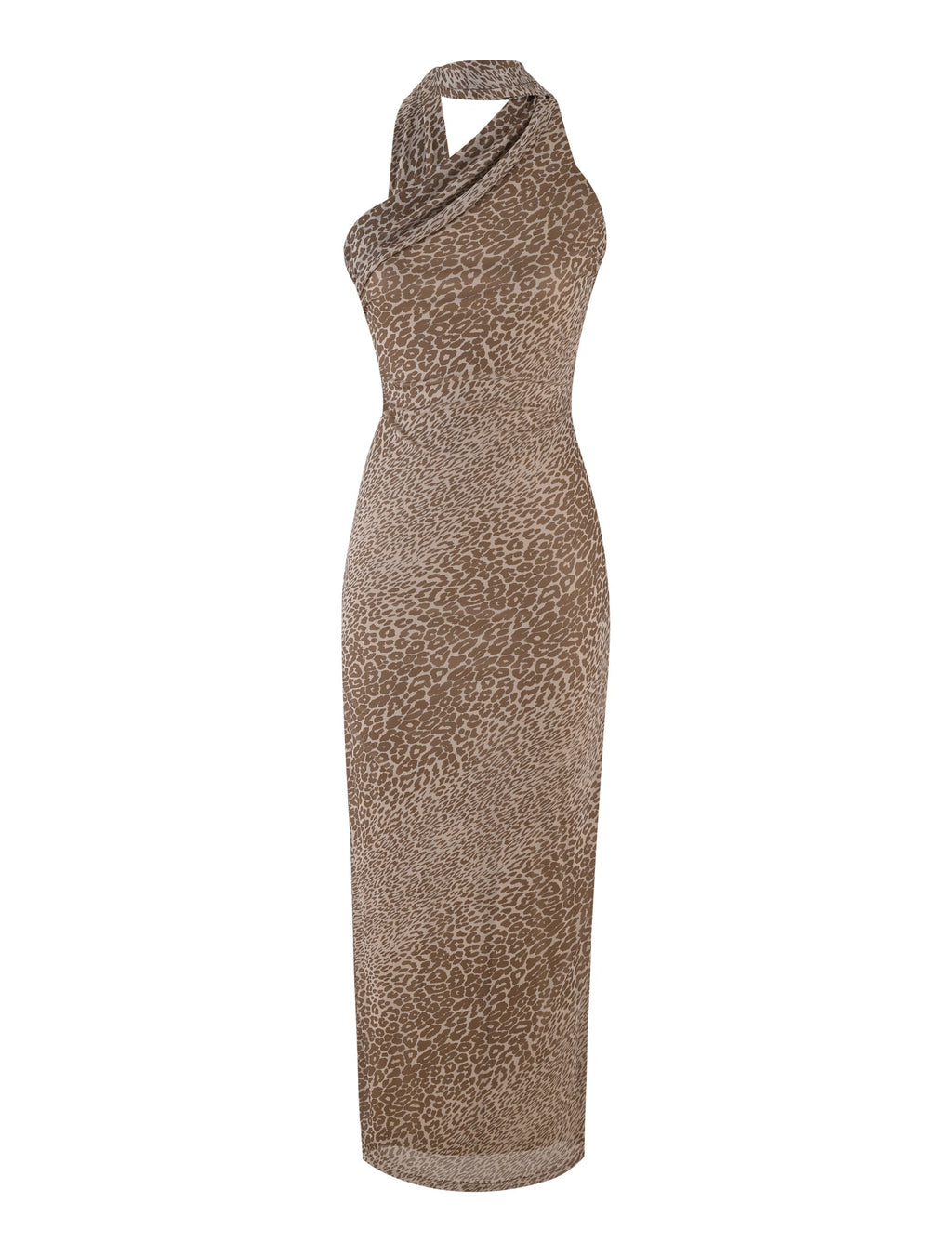 ALLIRA MAXI DRESS - NEUTRAL : LEOPARD