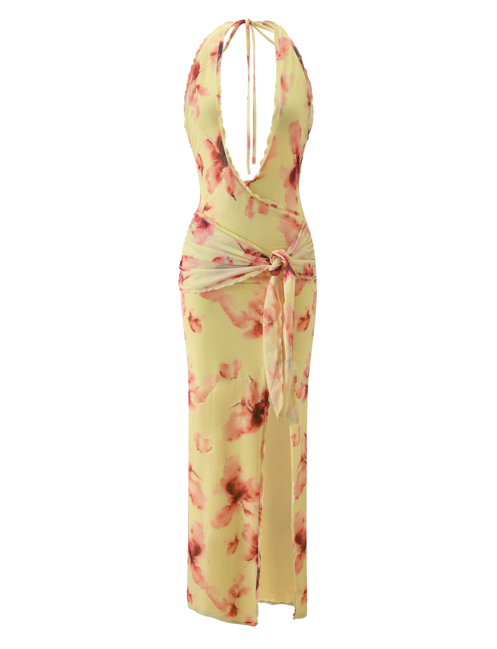 ALLEGRA MAXI DRESS - YELLOW WATERCOLOUR FLORAL