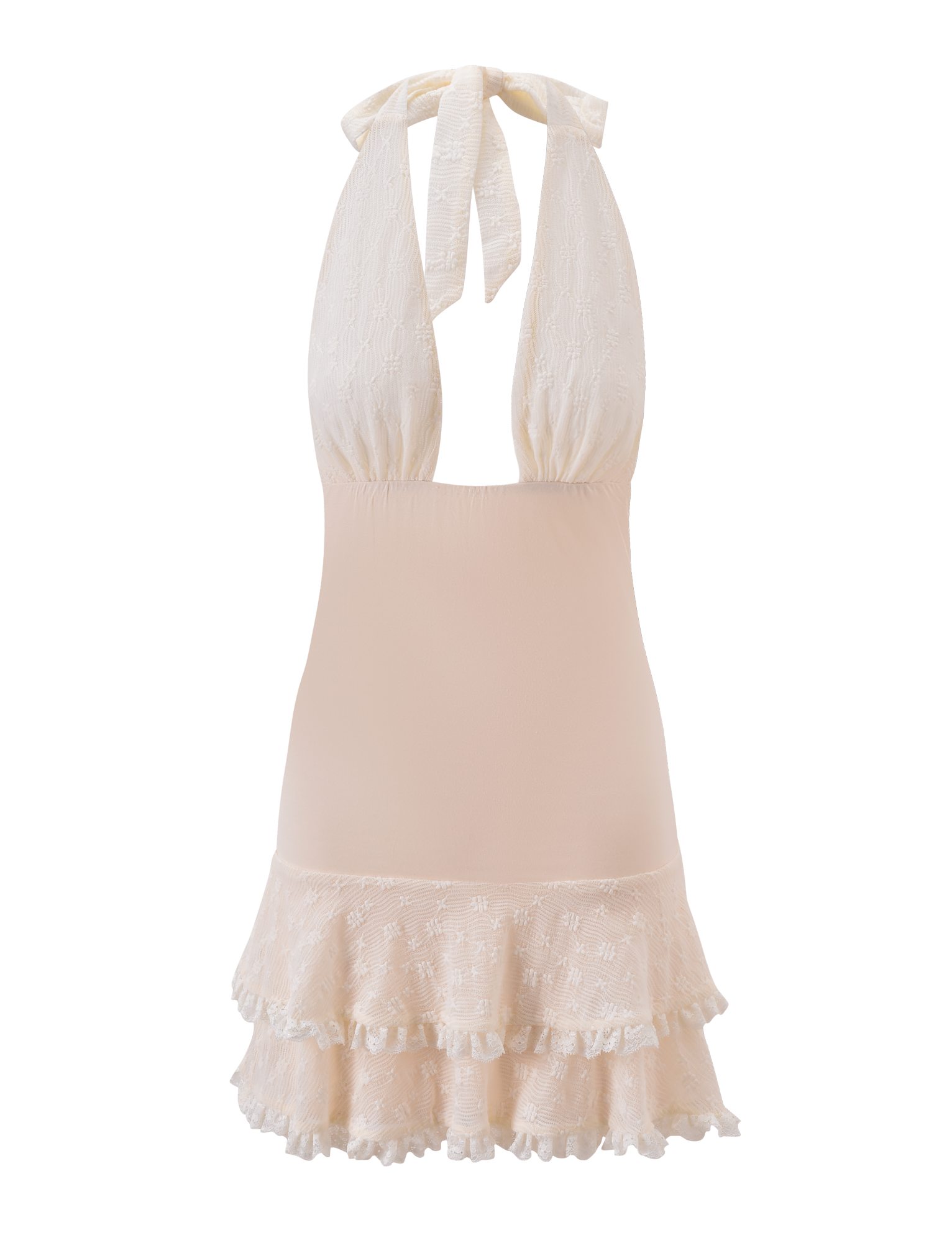 ANOUK RUFFLE MINI DRESS - CREAM