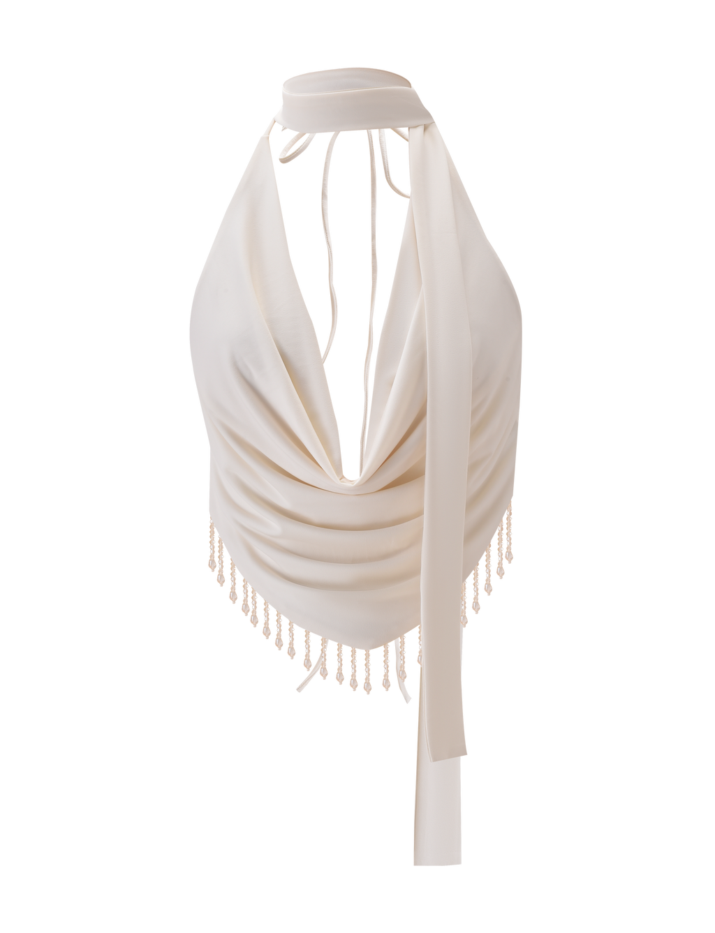 AUBRIELLA TASSLE TOP - CREAM