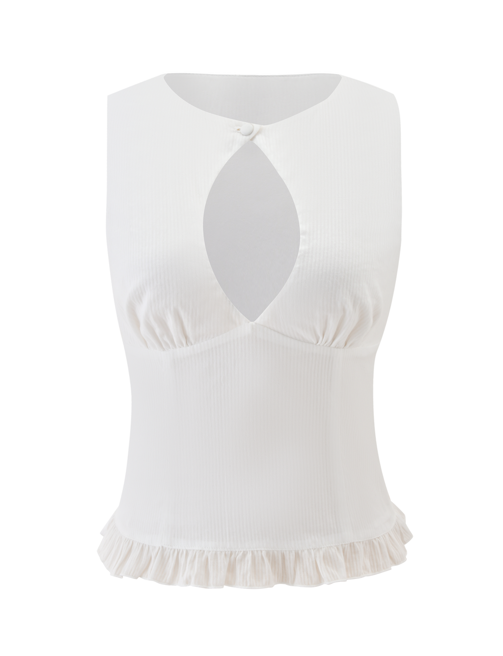 ANIYA KEYHOLE TOP - WHITE